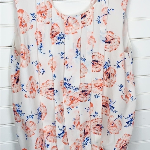 Meadow Rue Floral Sleeveless Blouse Size Small - Picture 2 of 5